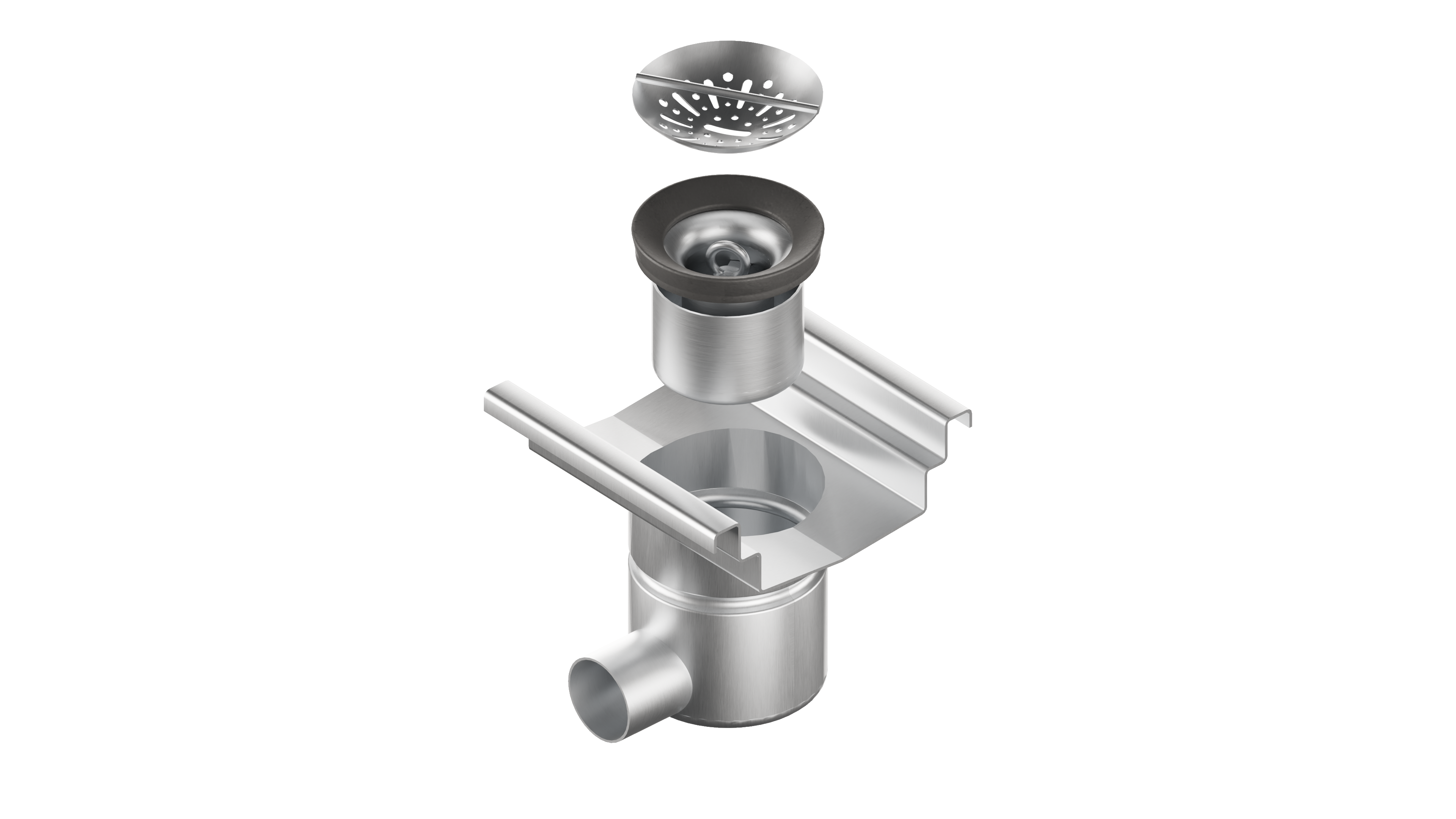 Трапоприямок цилиндрический горизонтальный выпуск Ду50